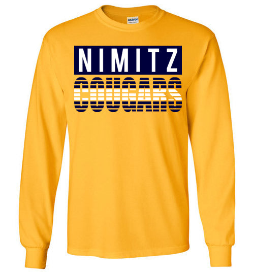 Nimitz High School Cougars Gold Long Sleeve T-shirt 35