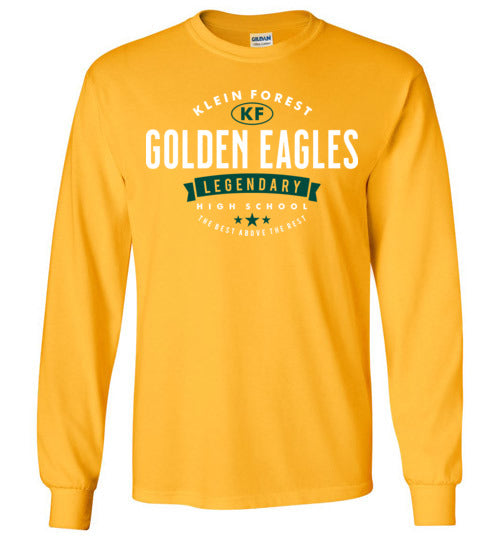 Klein Forest High School Golden Eagles Gold Long Sleeve T-shirt 44