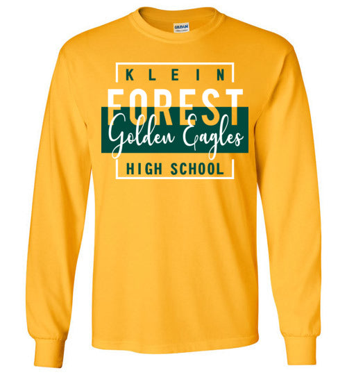 Klein Forest Golden Eagles  Gold Long Sleeve T-shirt - Design 05