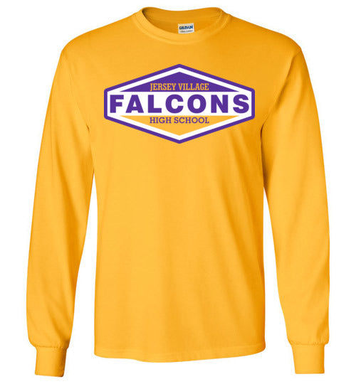 Jersey Village High School Falcons Gold Long Sleeve T-shirt 09