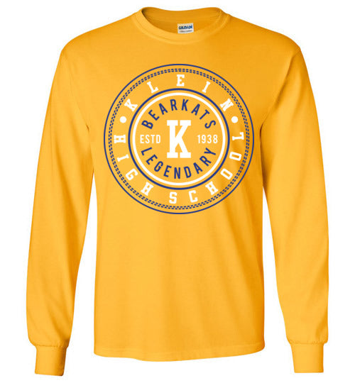 Klein Bearkats - Design 26 - Gold Long Sleeve T-shirt