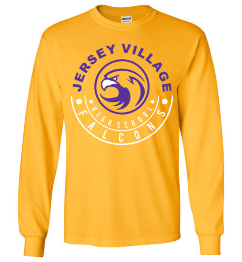 Jersey Village High School Falcons Gold Long Sleeve T-shirt 19