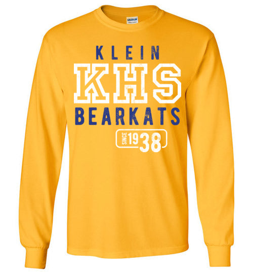 Klein Bearkats - Design 08 - Gold Long Sleeve T-shirt