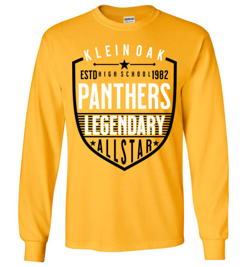 Klein Oak High School Panthers Gold Long Sleeve T-shirt 62