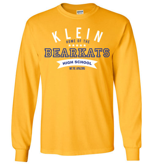 Klein High School Bearkats Gold Long Sleeve T-shirt 96