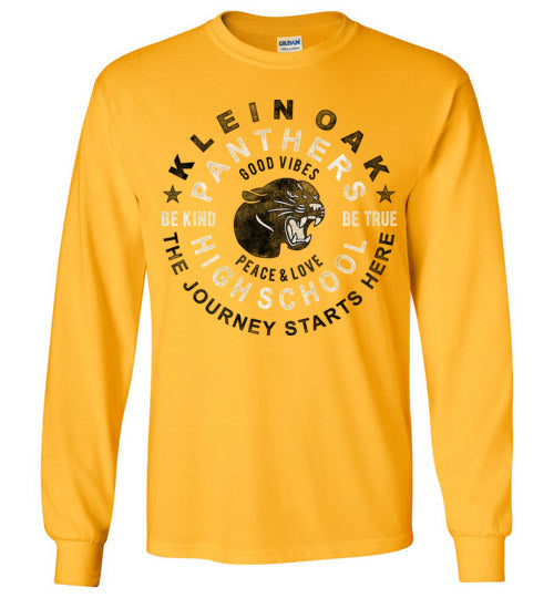 Klein Oak High School Panthers Gold Long Sleeve T-shirt 16