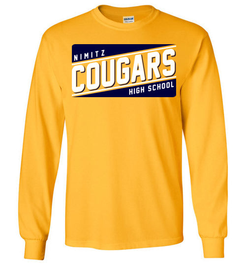 Nimitz High School Cougars Gold Long Sleeve T-shirt 84