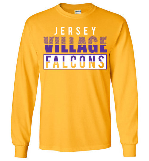 Jersey Village High School Falcons Gold Long Sleeve T-shirt 31