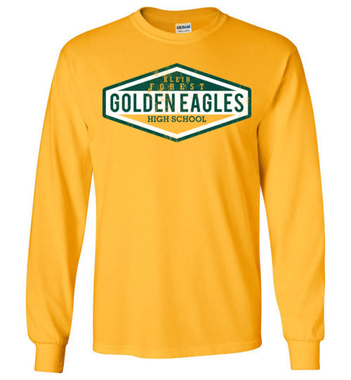 Klein Forest Golden Eagles  Gold Long Sleeve T-shirt - Design 09