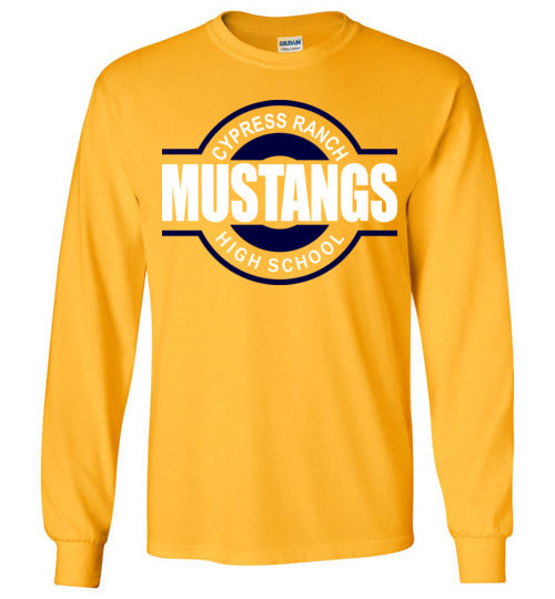 Cypress Ranch High School Mustangs Gold Long Sleeve T-shirt 11