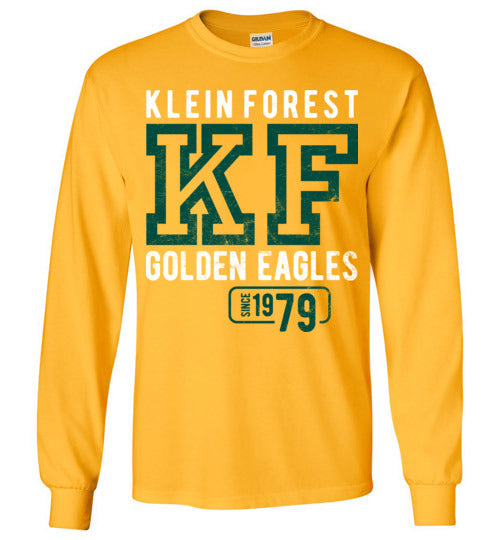 Klein Forest Golden Eagles  Gold Long Sleeve T-shirt - Design 08