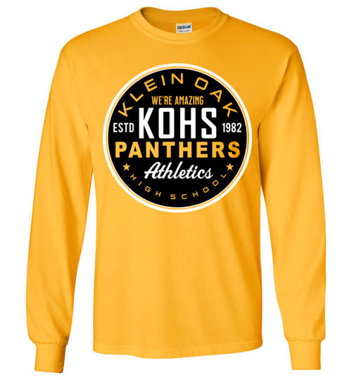 Klein Oak High School Panthers Gold Long Sleeve T-shirt 28