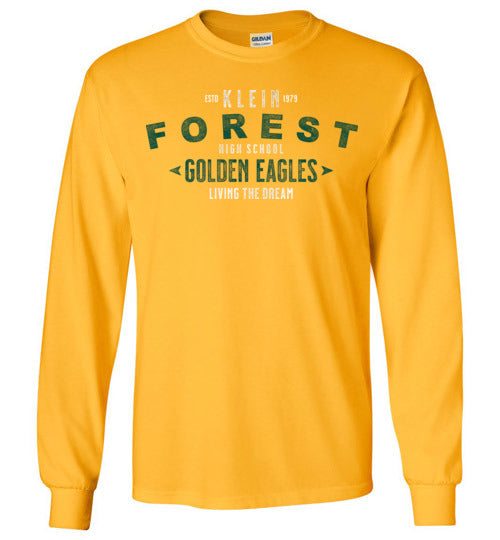 Klein Forest High School Golden Eagles Gold Long Sleeve T-shirt 42