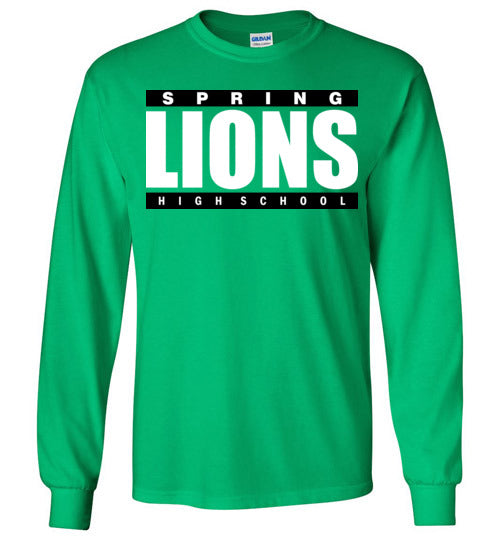 Spring High School Lions Green Long Sleeve T-shirt 98