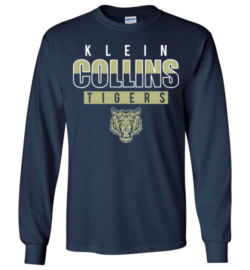 Klein Collins High School Tigers Navy Long Sleeve T-shirt 23