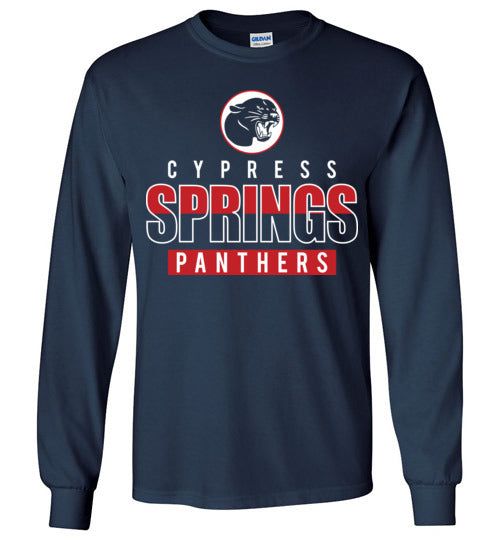 Cypress Springs High School Panthers Navy Long Sleeve T-shirt 23