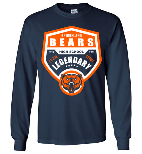 Bridgeland High School Bears Navy Long Sleeve T-shirt 14