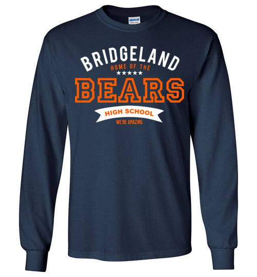 Bridgeland High School Bears Navy Long Sleeve T-shirt 96