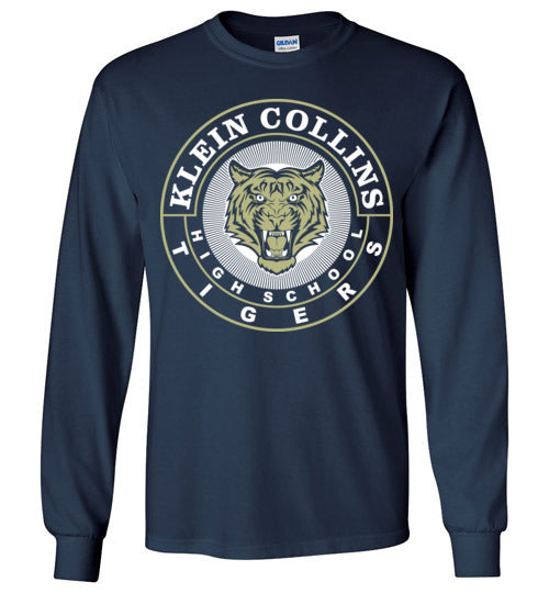 Klein Collins High School Tigers Navy Long Sleeve T-shirt 02