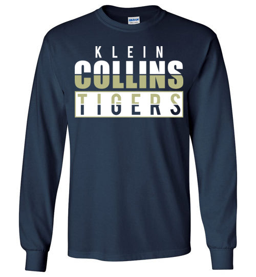 Klein Collins High School Tigers Navy Long Sleeve T-shirt 31