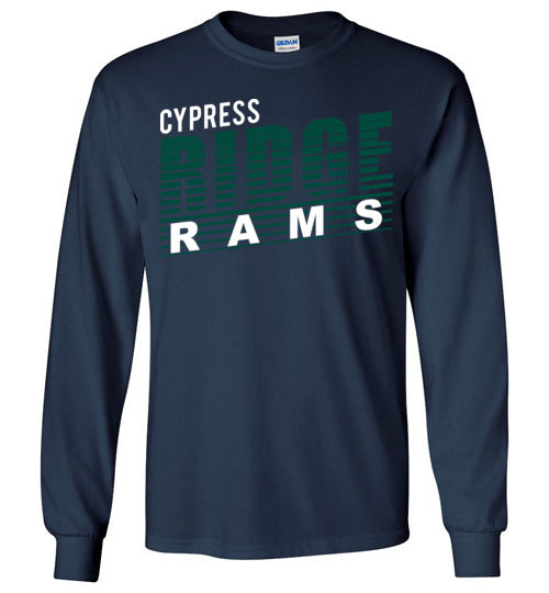 Cypress Ridge High School Rams Navy Long Sleeve T-shirt 32