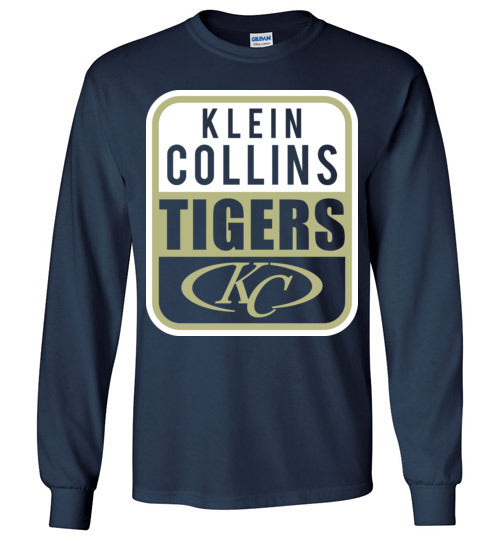 Klein Collins High School Tigers Navy Long Sleeve T-shirt 01