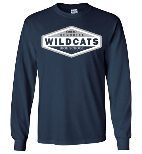 Tomball Memorial High School Wildcats Navy Long Sleeve T-shirt 09