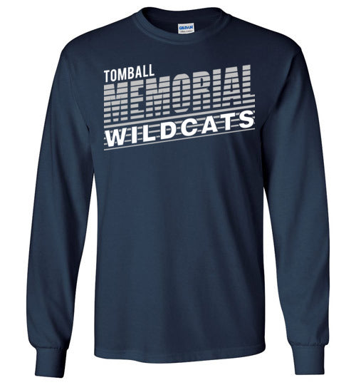 Tomball Memorial High School Wildcats Navy Long Sleeve T-shirt 32