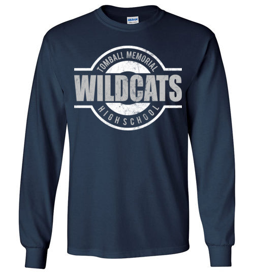 Tomball Memorial High School Wildcats Navy Long Sleeve T-shirt 11