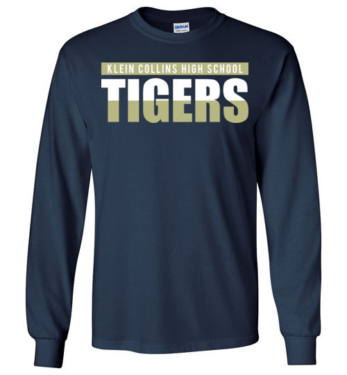 Klein Collins High School Tigers Navy Long Sleeve T-shirt 25