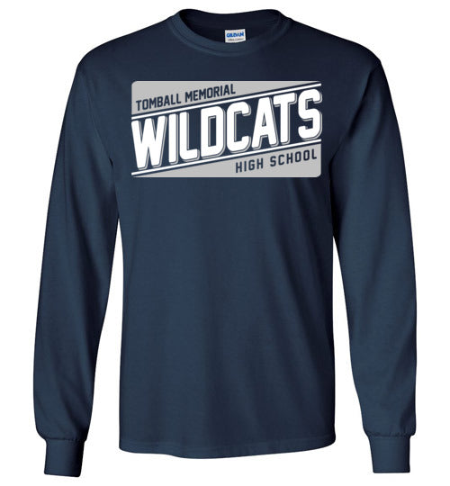 Tomball Memorial High School Wildcats Navy Long Sleeve T-shirt 84