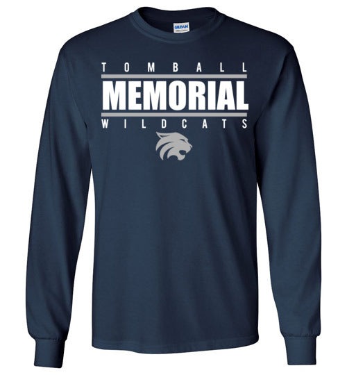 Tomball Memorial High School Wildcats Navy Long Sleeve T-shirt 07