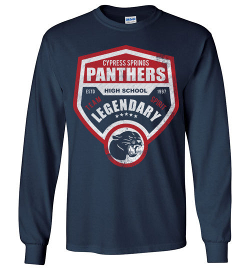 Cypress Springs High School Panthers Navy Long Sleeve T-shirt 14