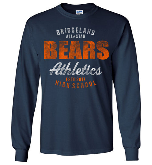 Bridgeland High School Bears Navy Long Sleeve T-shirt 34