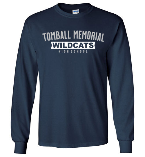 Tomball Memorial High School Wildcats Navy Long Sleeve T-shirt 21