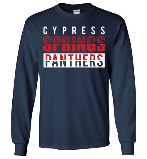 Cypress Springs High School Panthers Navy Long Sleeve T-shirt 31
