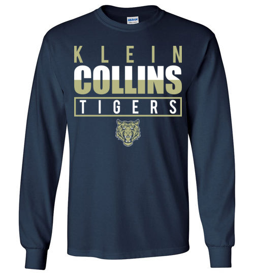 Klein Collins High School Tigers Navy Long Sleeve T-shirt 29