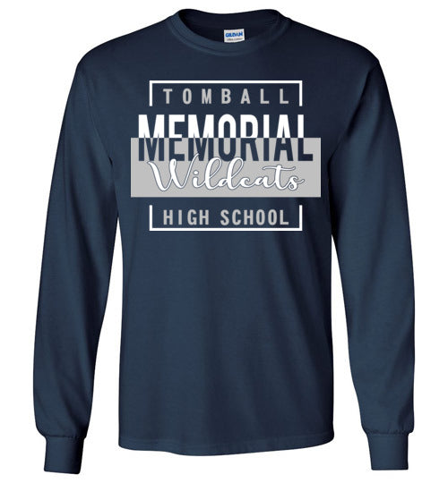 Tomball Memorial High School Wildcats Navy Long Sleeve T-shirt 05