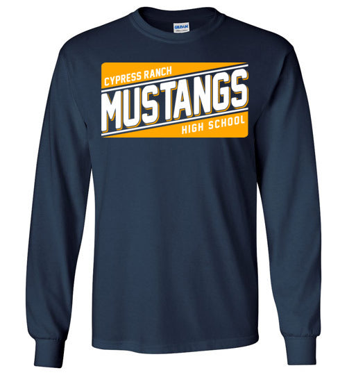 Cypress Ranch High School Mustangs Navy Long Sleeve T-shirt 84
