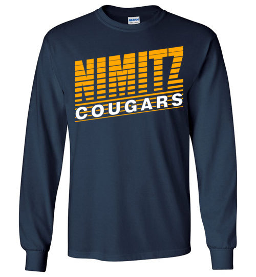 Nimitz High School Cougars Navy Long Sleeve T-shirt 32