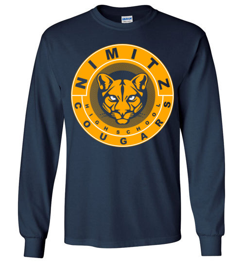 Nimitz High School Cougars Navy Long Sleeve T-shirt 02