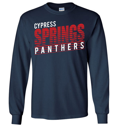 Cypress Springs High School Panthers Navy Long Sleeve T-shirt 32
