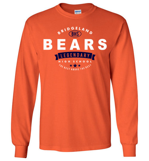 Bridgeland High School Bears Orange Long Sleeve T-shirt 44