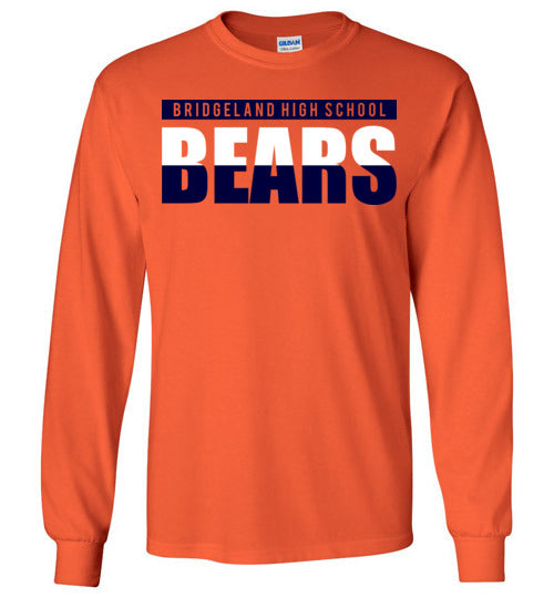 Bridgeland High School Bears Orange Long Sleeve T-shirt 25