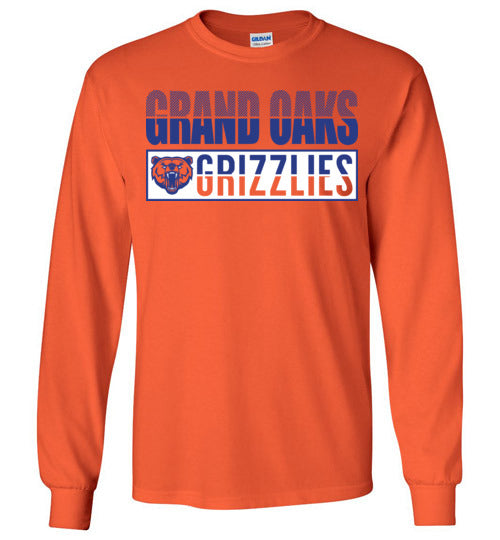 Grand Oaks High School Grizzlies Orange Long Sleeve T-shirt 31