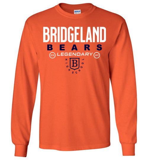 Bridgeland High School Bears Orange Long Sleeve T-shirt 03