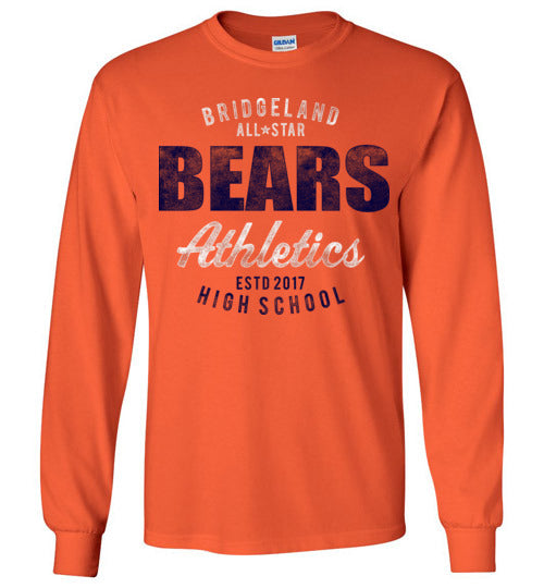 Bridgeland High School Bears Orange Long Sleeve T-shirt 34