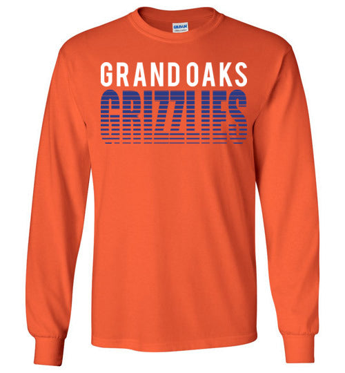 Grand Oaks High School Grizzlies Orange Long Sleeve T-shirt 24