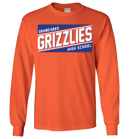 Grand Oaks High School Grizzlies Orange Long Sleeve T-shirt 84