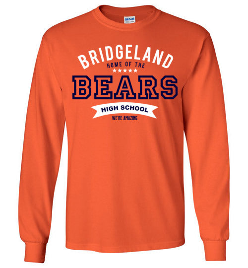 Bridgeland High School Bears Orange Long Sleeve T-shirt 96